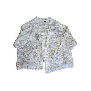 TORRID Gray White Knit Cocoon Cardigan‎ Sweater with Pockets Womens Plus Size 6